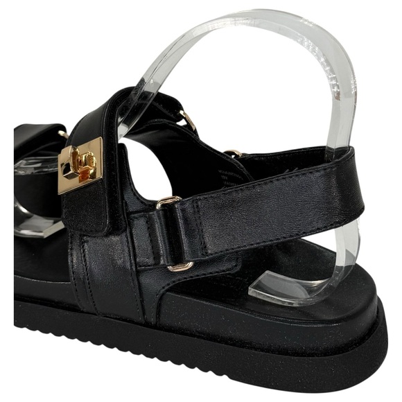 Steve Madden Mona Black Leather Slingback Womens Sandals Size 10M - Picture 8 of 14